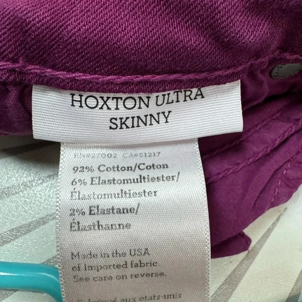 PAIGE‎ Women’s Purple Hoxton Ultra Skinny Jeans Size 29 - Picture 4 of 7